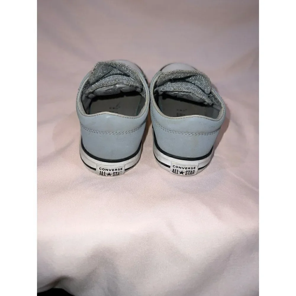 Converse Chuck Taylor All Star Maddie Glitter Leather Toddler Shoes Wolf Grey